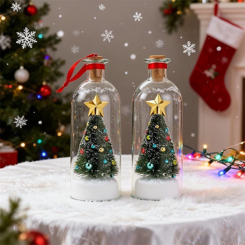 Weihnachtsbaum in der Flasche