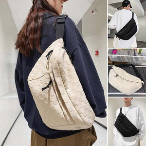 Modische Gürteltasche mit Reißverschluss und Karomuster