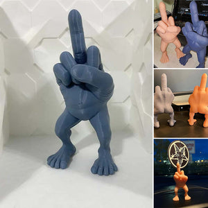 Mittelfingerfigur mit Beinen