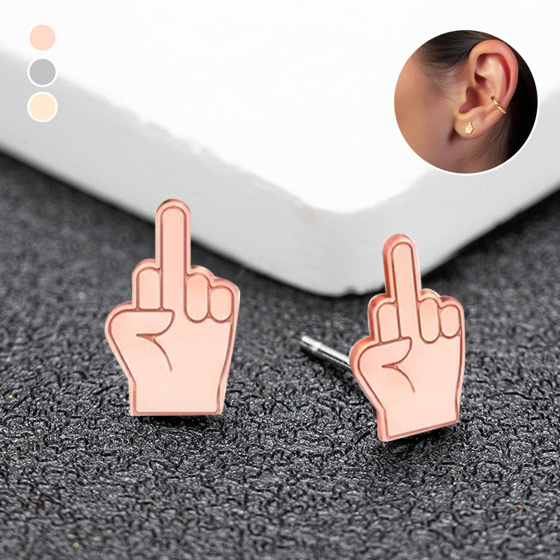 Mittelfinger-Ohrstecker