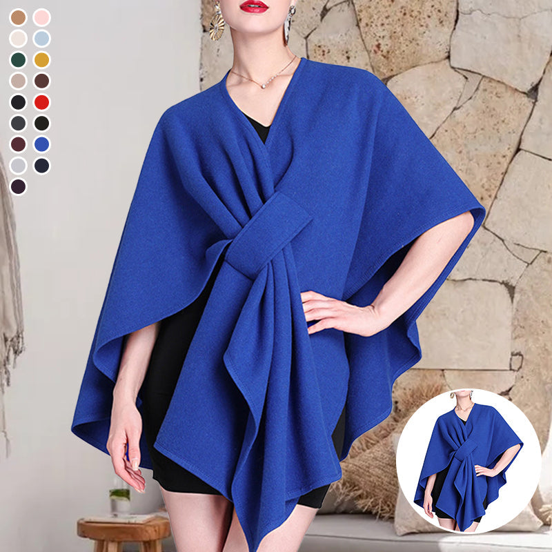 Damen Cape-Tuch in Uni-Farbe