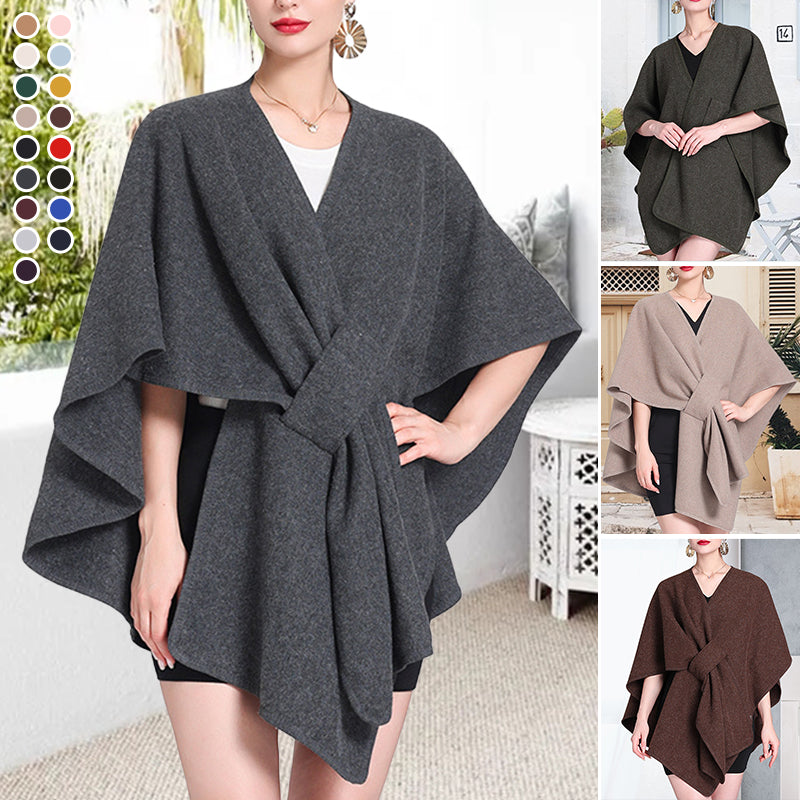 Damen Cape-Tuch in Uni-Farbe