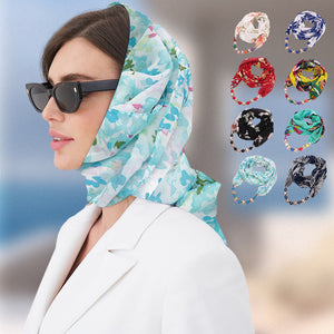 Schal mit Perlenanhänger