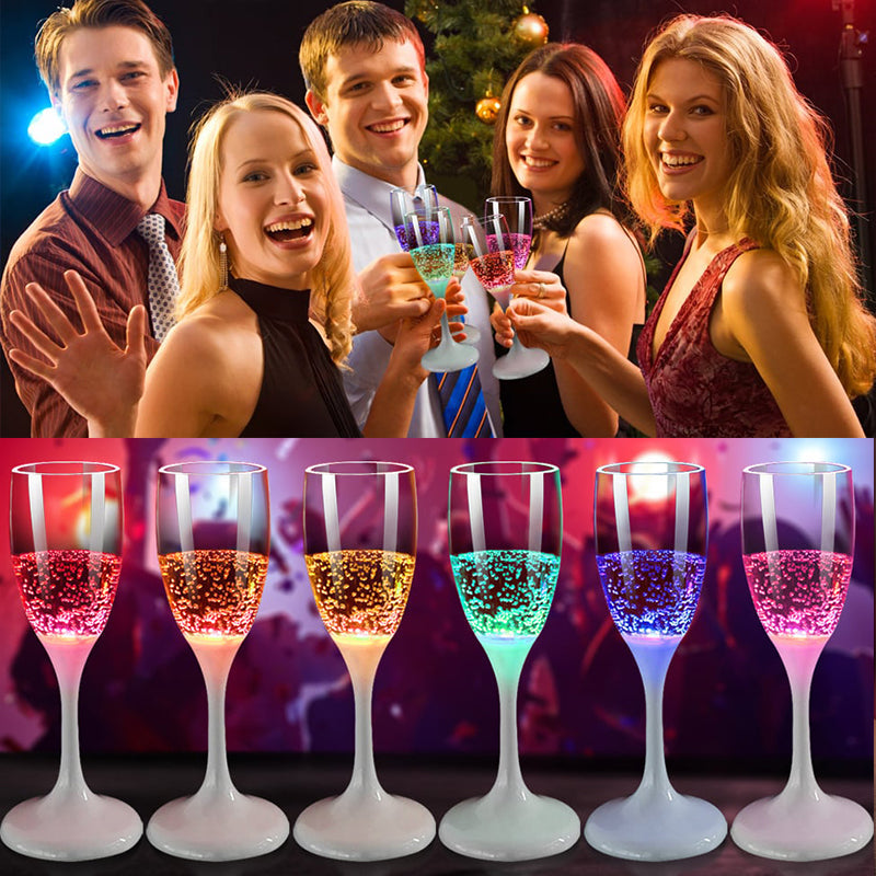 LED beleuchtetes Sektglas