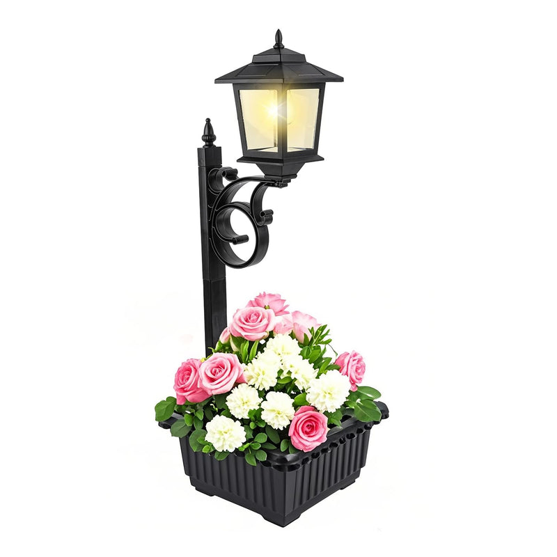 Solarbetriebene Blumentopf-Straßenlaterne
