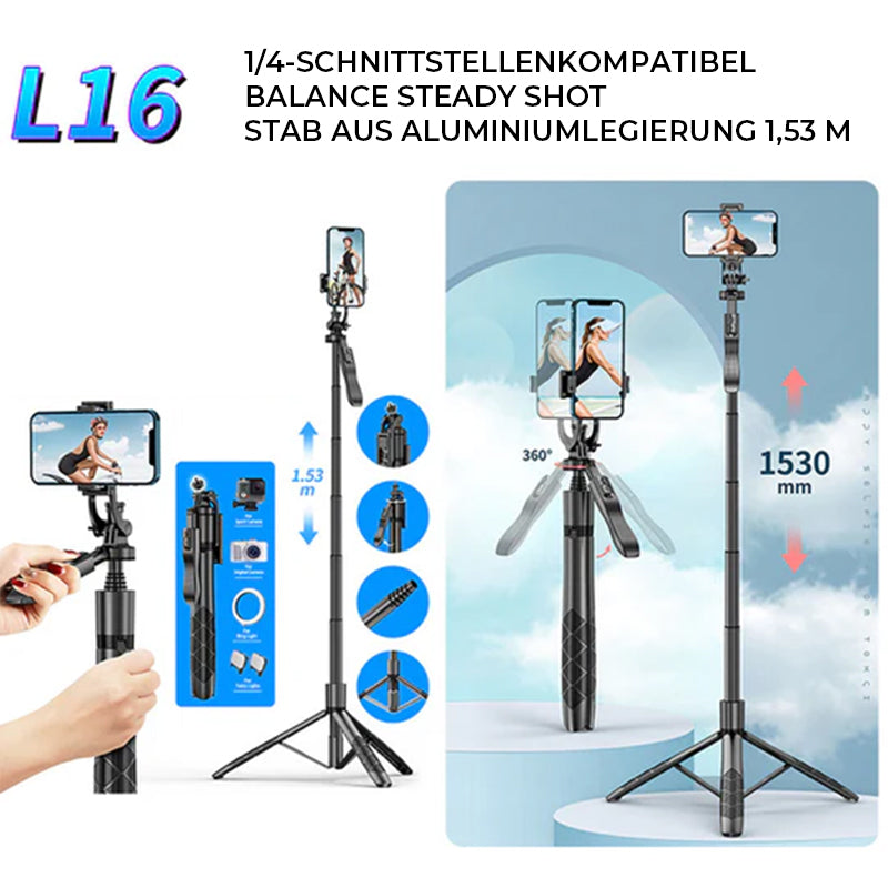 Handgehaltener Selfie-Stick mit&nbsp;ausziehbarem Dreibeinstativ