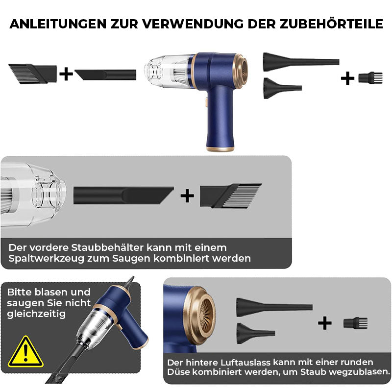 Tragbarer kabelloser Auto- und Haushaltsstaubsauger