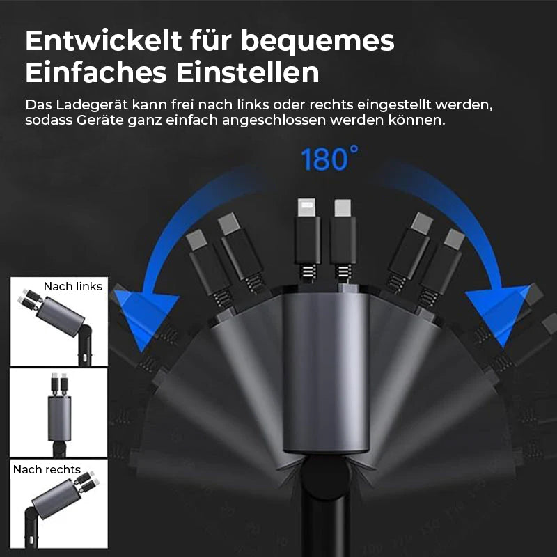 4-in-1-Schnellladegerät für Autotelefone