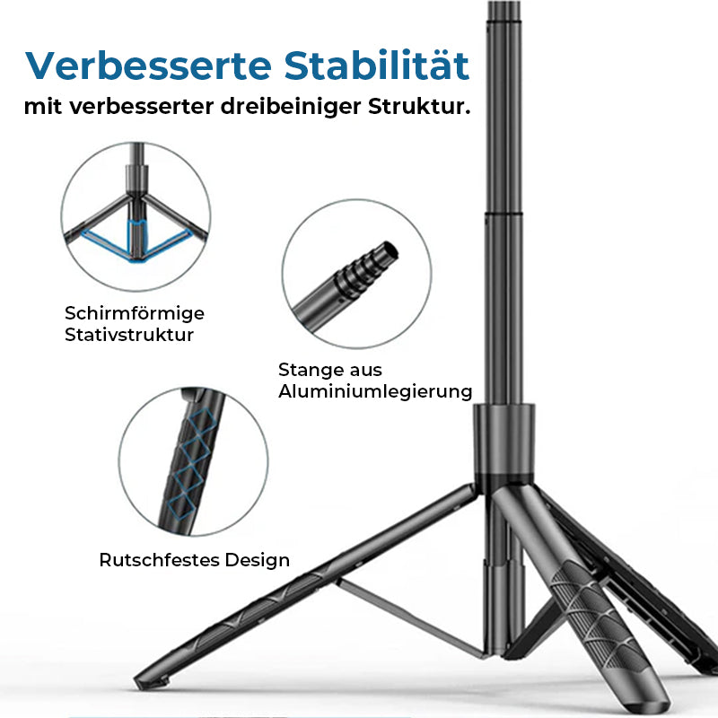 Handgehaltener Selfie-Stick mit&nbsp;ausziehbarem Dreibeinstativ