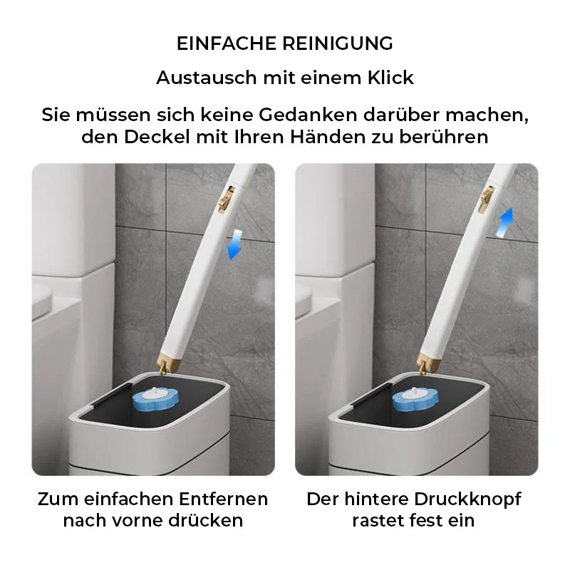 Wandmontiertes Toilettenbürstenset