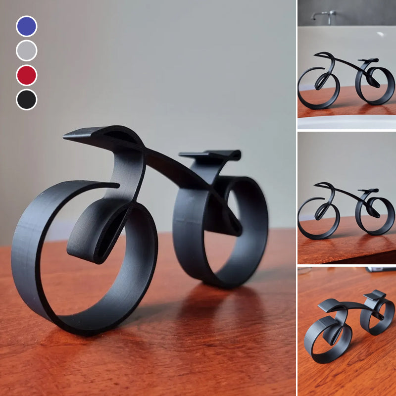 Minimalistische Fahrradskulptur im Drahtrahmenstil