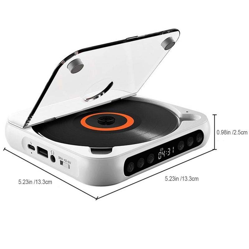 Bærbar Bluetooth-kompatibel cd-afspiller