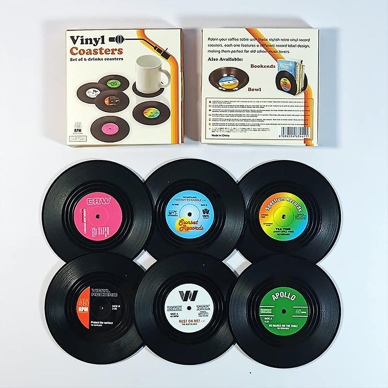 Schallplatten-Untersetzer mit Vintage-Spielerhalter