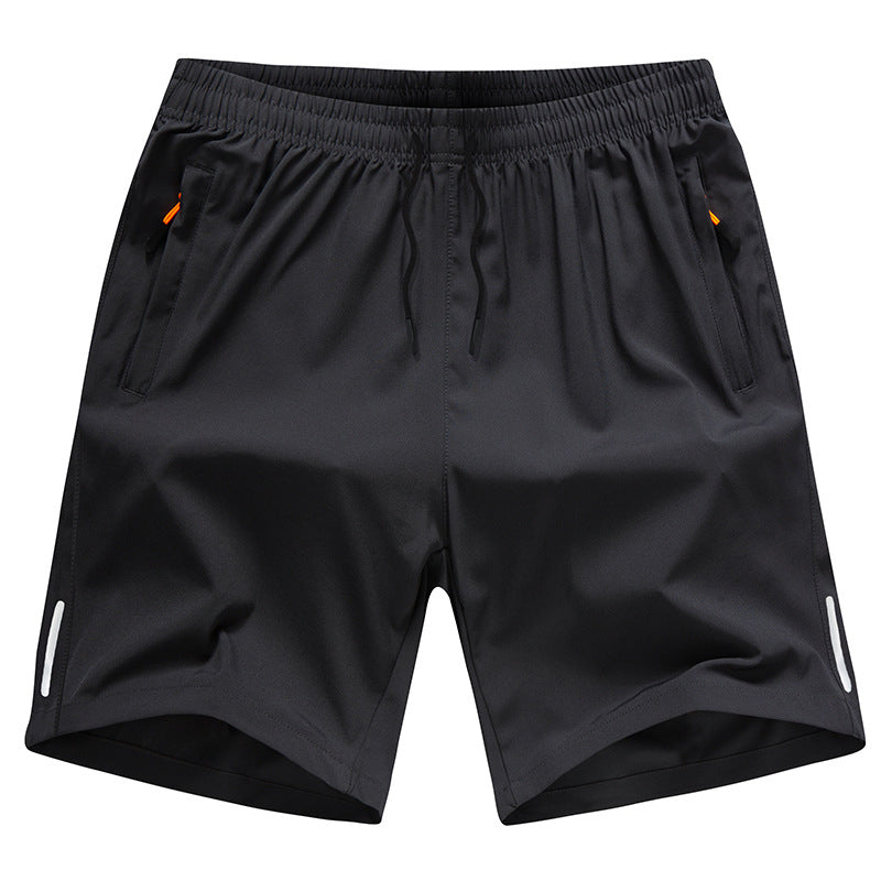 Locker sitzende Sportshorts mit Reißverschlusstaschen