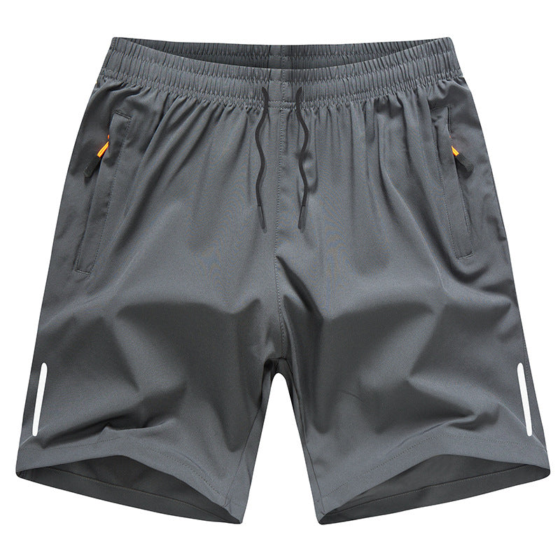 Locker sitzende Sportshorts mit Reißverschlusstaschen