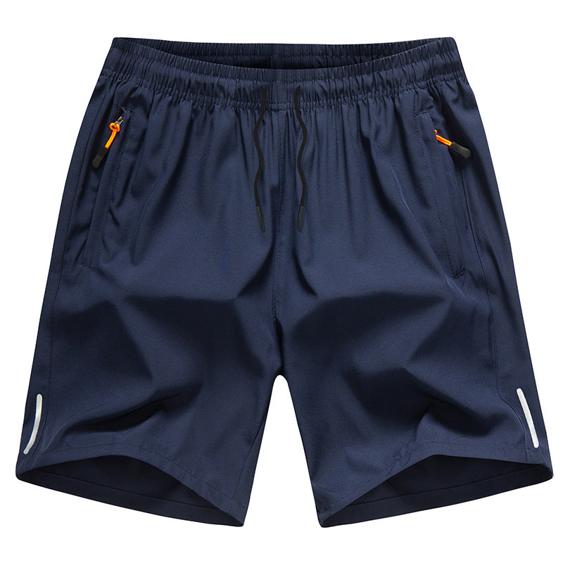 Locker sitzende Sportshorts mit Reißverschlusstaschen