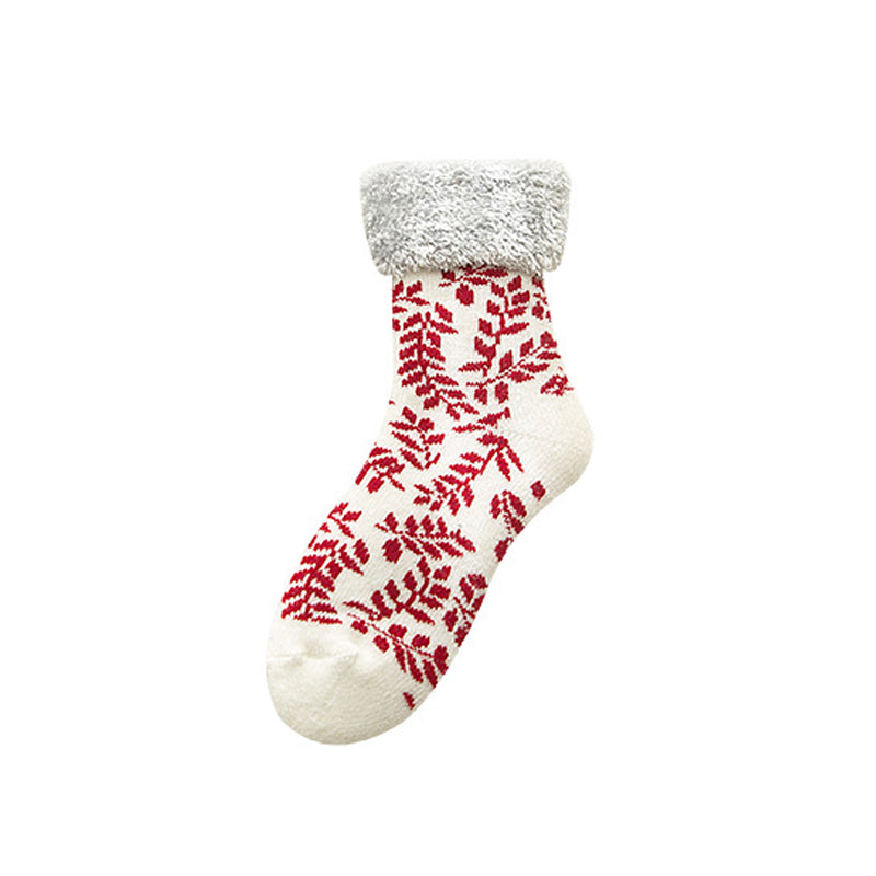 Warme Weihnachtssocken im Winter