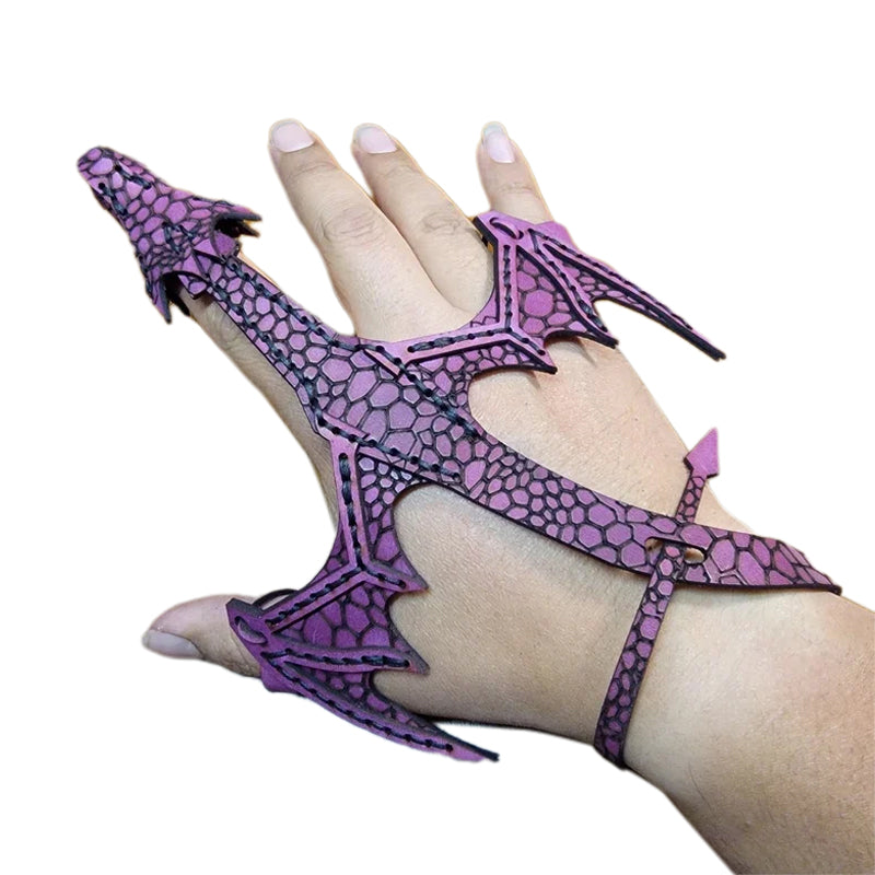 Hand-Drachen-Manschette aus Leder