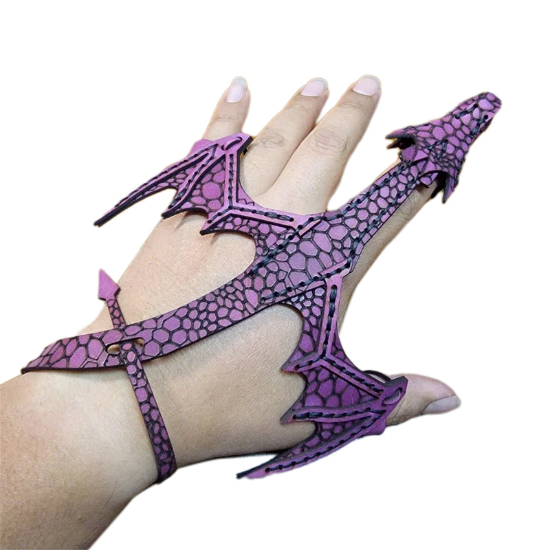 Hand-Drachen-Manschette aus Leder