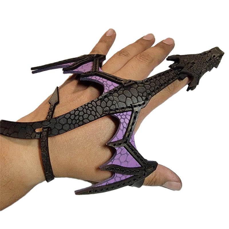 Hand-Drachen-Manschette aus Leder