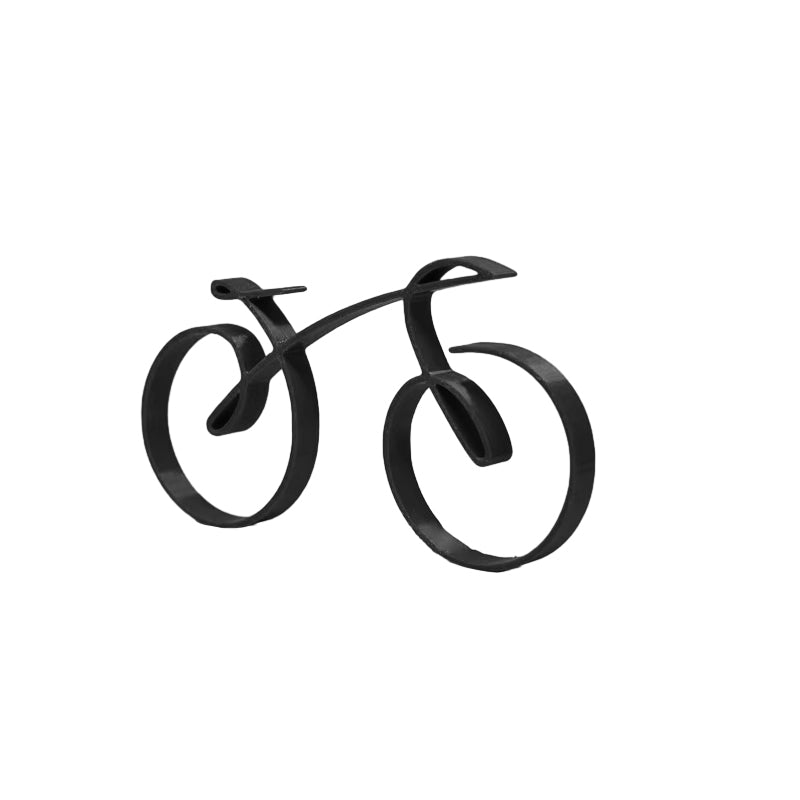 Minimalistische Fahrradskulptur im Drahtrahmenstil