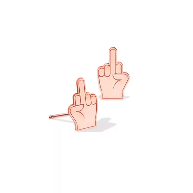 Mittelfinger-Ohrstecker