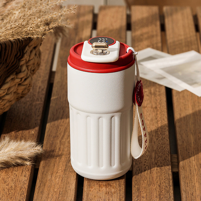Kaffee-Thermoskanne mit Temperaturanzeige