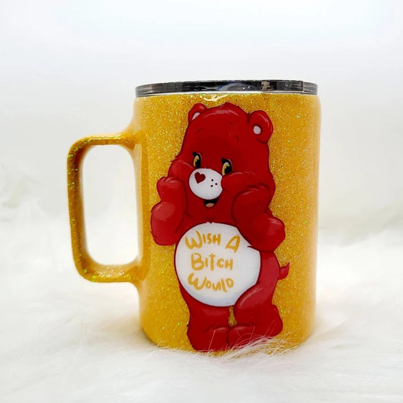 Bären-Glitzerbecher aus Edelstahl