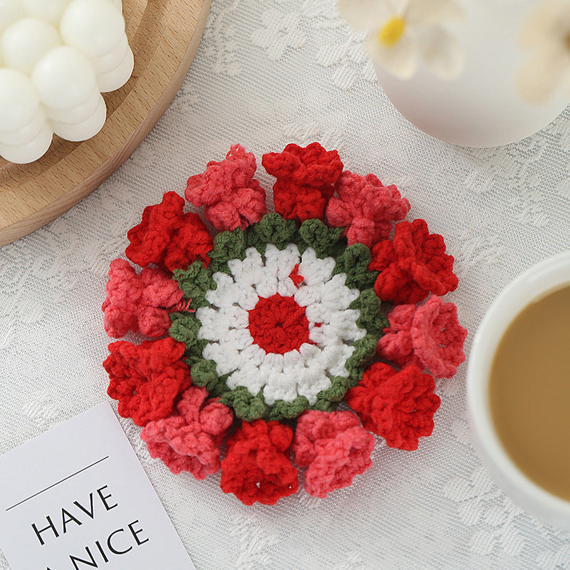Handgestrickter Suzuran-Blumen-Untersetzer