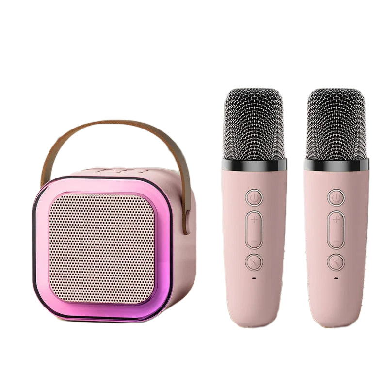 Mini-Karaoke-Maschine für Kinder mit drahtlosen Mikrofonen