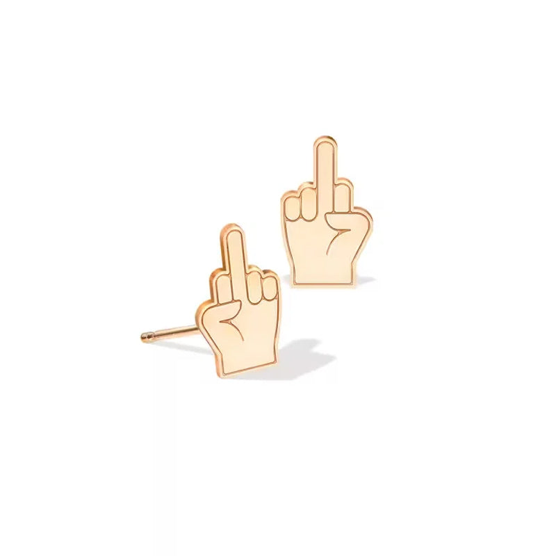 Mittelfinger-Ohrstecker