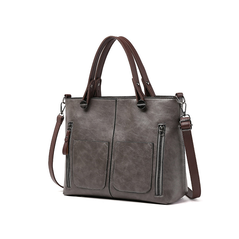 Damen Vintage Leder Umhängetasche