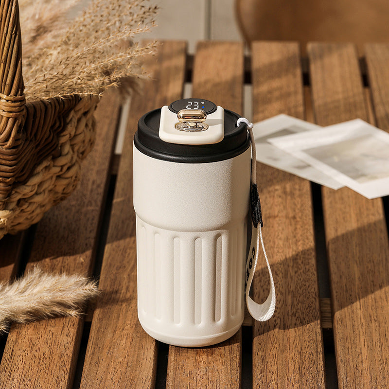 Kaffee-Thermoskanne mit Temperaturanzeige