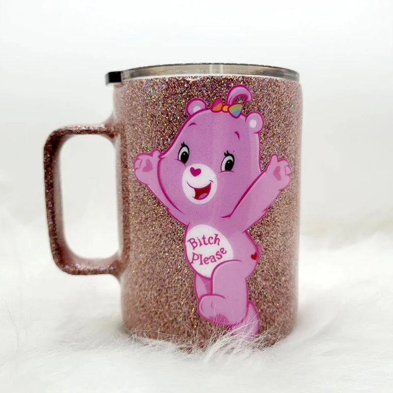 Bären-Glitzerbecher aus Edelstahl
