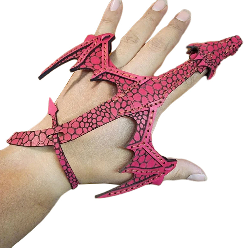 Hand-Drachen-Manschette aus Leder