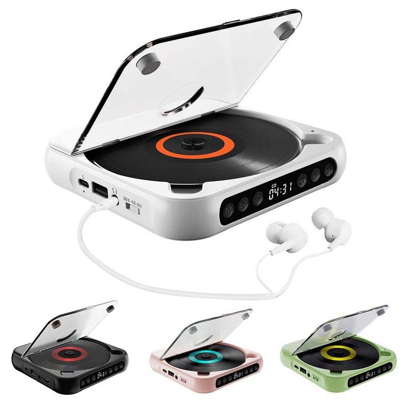 Bærbar Bluetooth-kompatibel cd-afspiller