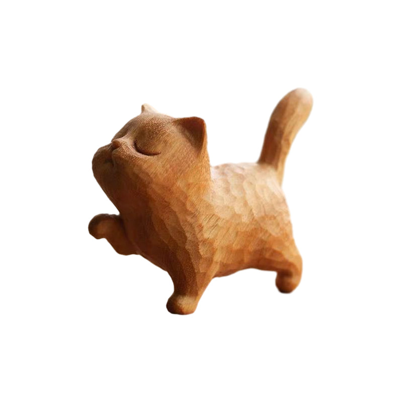 Kleine niedliche Katze aus Holz