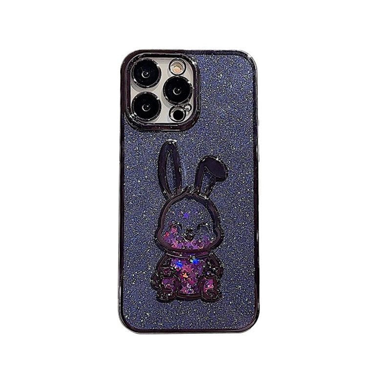 Steigungs-Glitter Treibsand Kaninchen Handyhülle für iPhone