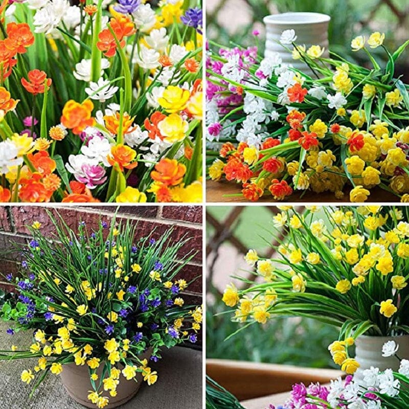 Udendørs kunstige blomster (2 bundter)
