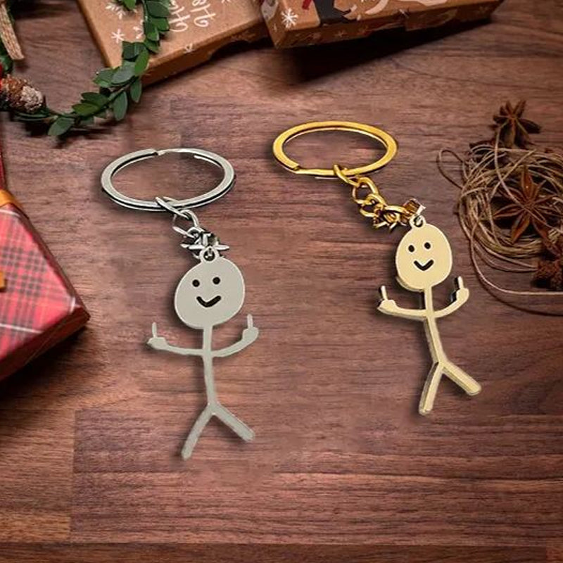 Lustiger Stickman Schlüsselanhänger