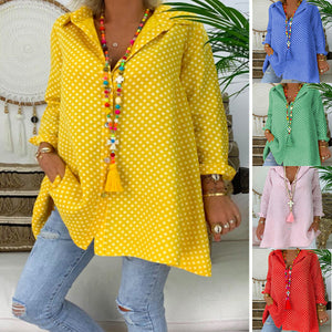 Gepunktetes Kurzarm Hemd