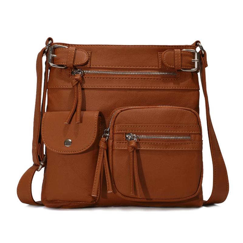 Multifunktionale Handtasche mit Reißverschlusstaschen