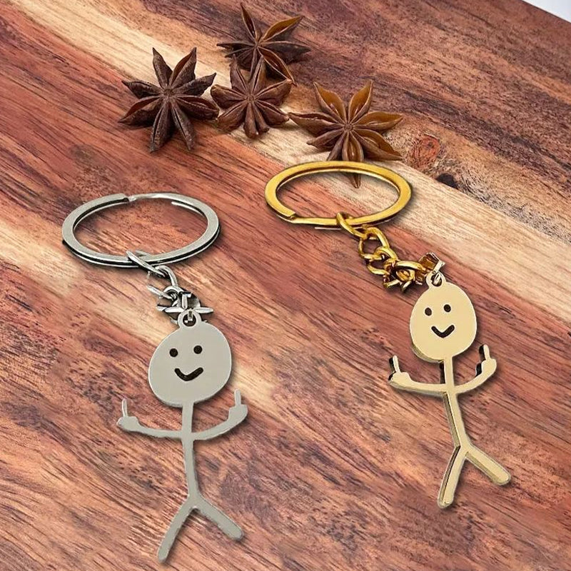 Lustiger Stickman Schlüsselanhänger