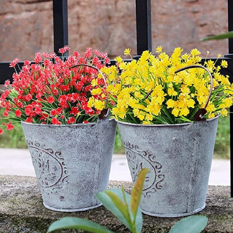 Udendørs kunstige blomster (2 bundter)