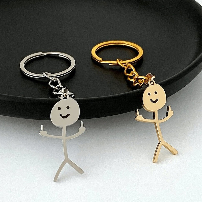 Lustiger Stickman Schlüsselanhänger