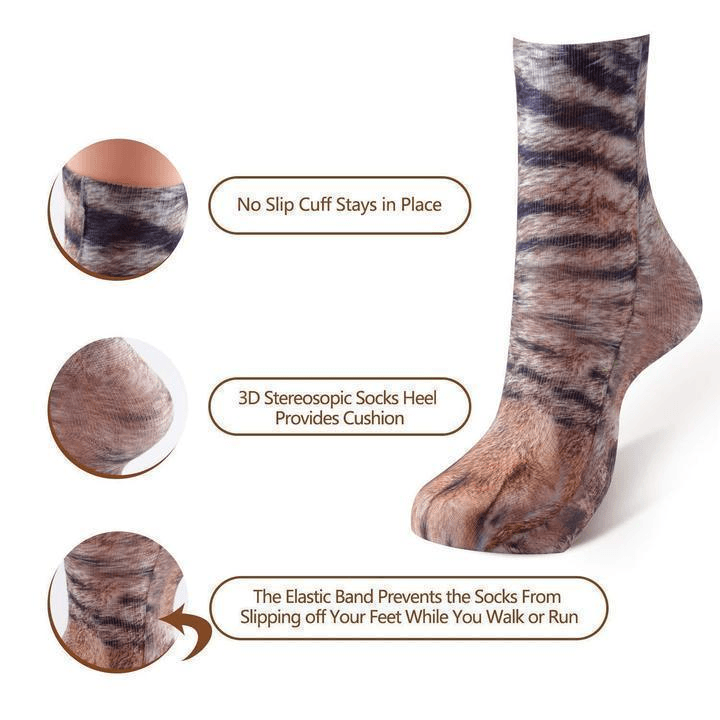 Flurry 3D Tierpfote Socken - [EINE GRÖSSE PASST ALLEN]