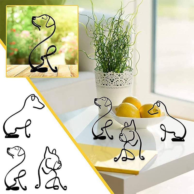 Hunde minimalistisk kunstskulptur