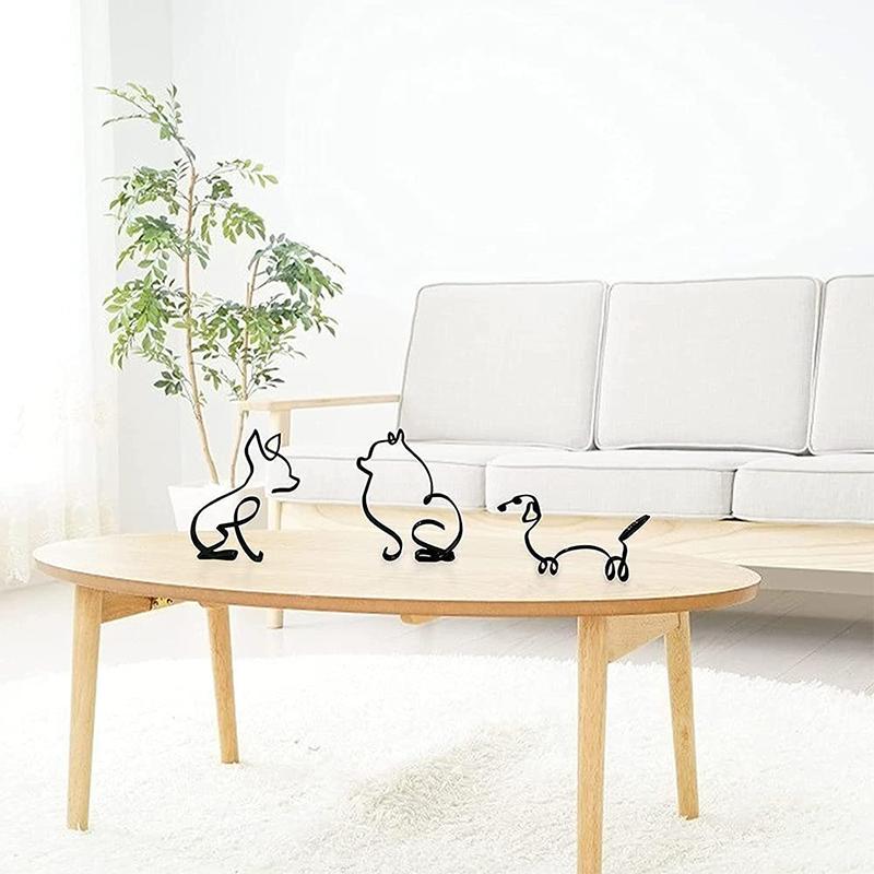 Hunde minimalistisk kunstskulptur