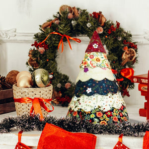 Handgemachtes Acryl Weihnachtsbaum Patchwork Set