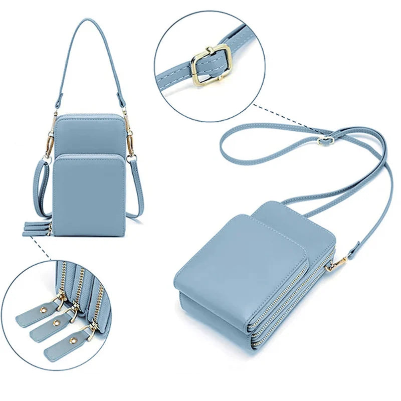 Lille crossbody taske i læder